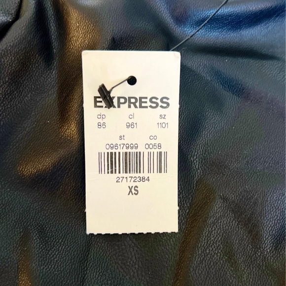 Express XS Faux Leather Bodysuit - Picture 4 of 5